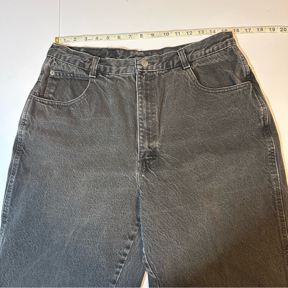 Vtg 90s Gitano Jeans High Rise Tapered Leg Black 18 short - Picture 4 of 8